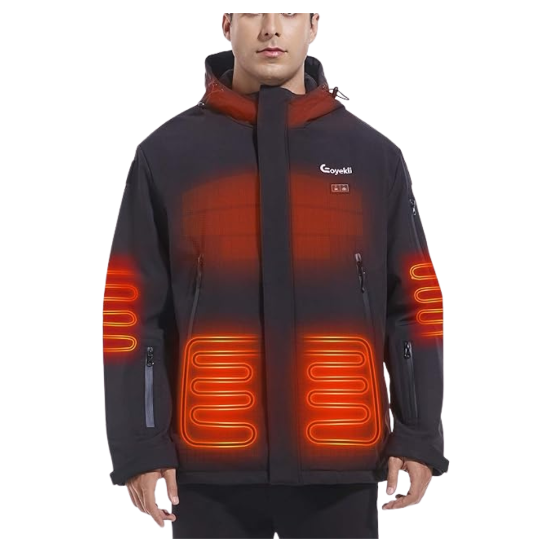 Eoyekli Men's Heated Jacket With 12V 20000mAh Battery