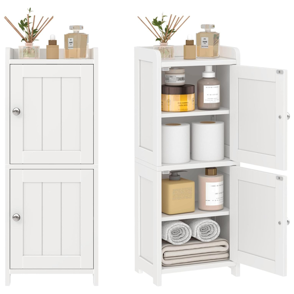 30" Bathroom Storage Cabinet With 2 Doors & 5 Shelves