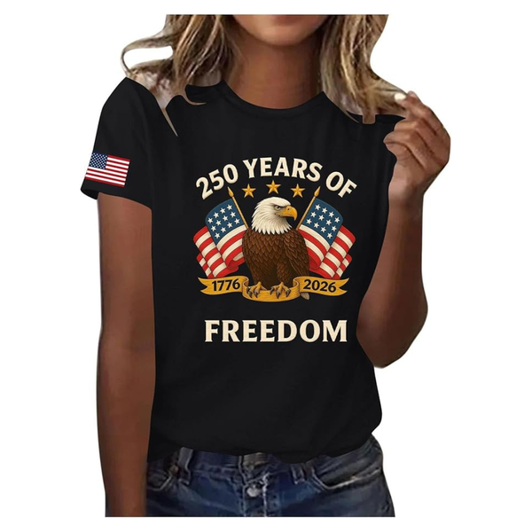 Women's 250 Anniversary USA Falg T-Shirt (Various)