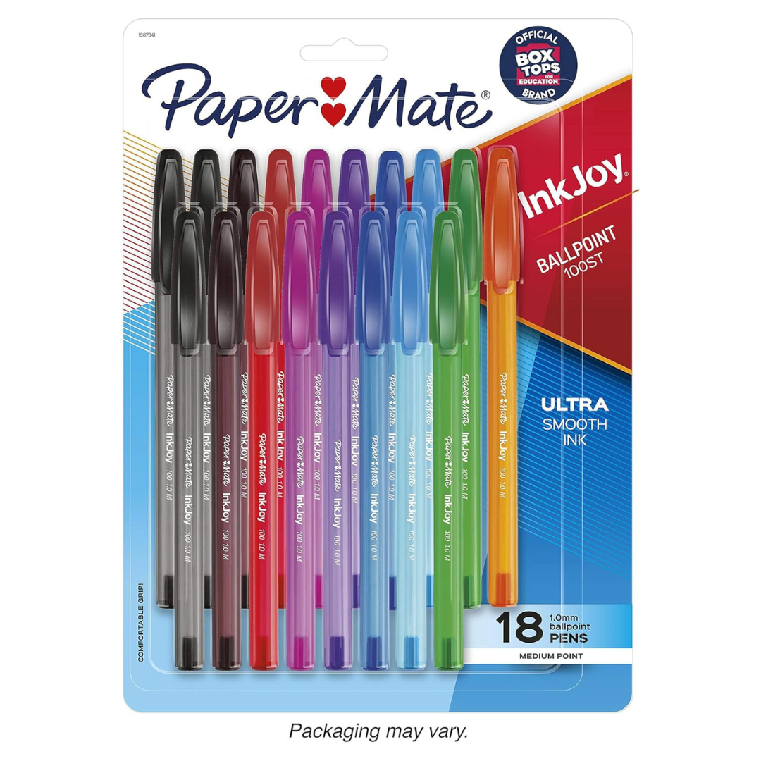 18-Count Paper Mate InkJoy 100ST Ballpoint Pens