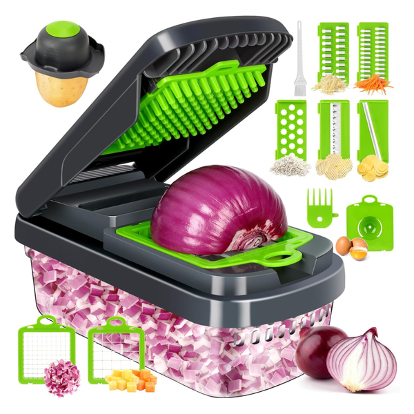 12-In-1 Multifunctional Vegetable Chopper With 7 Blades