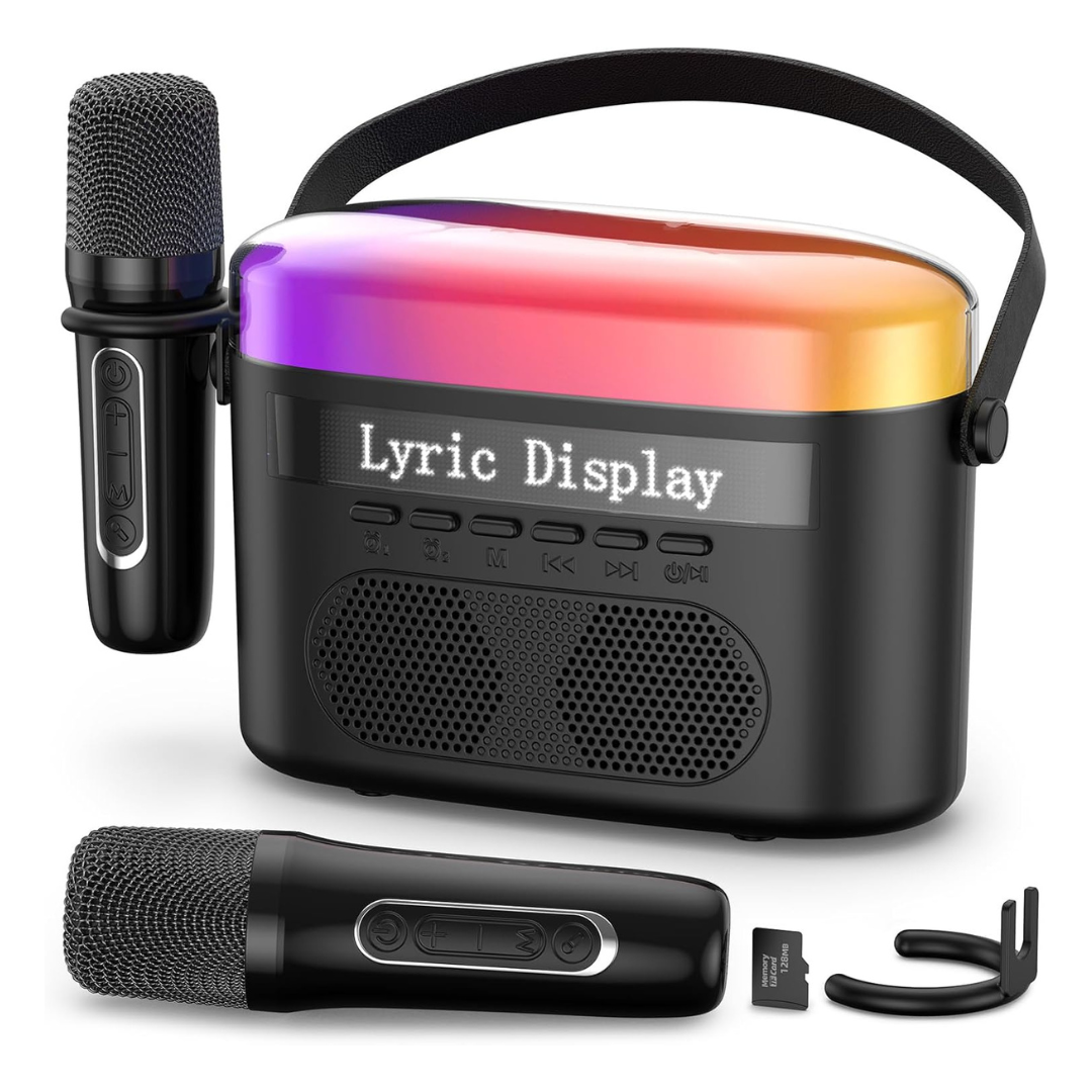 Portable Bluetooth Karaoke Machine With Display & Dual Speakers