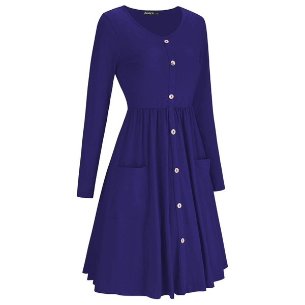 Women's Fall Long Sleeve Midi Dresses