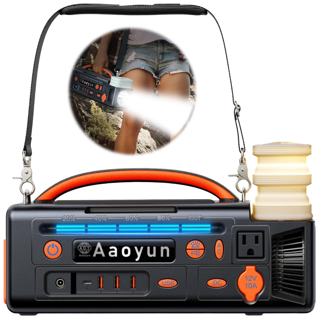 296Wh Solar Generator Portable Power Station With USB-C In/Output