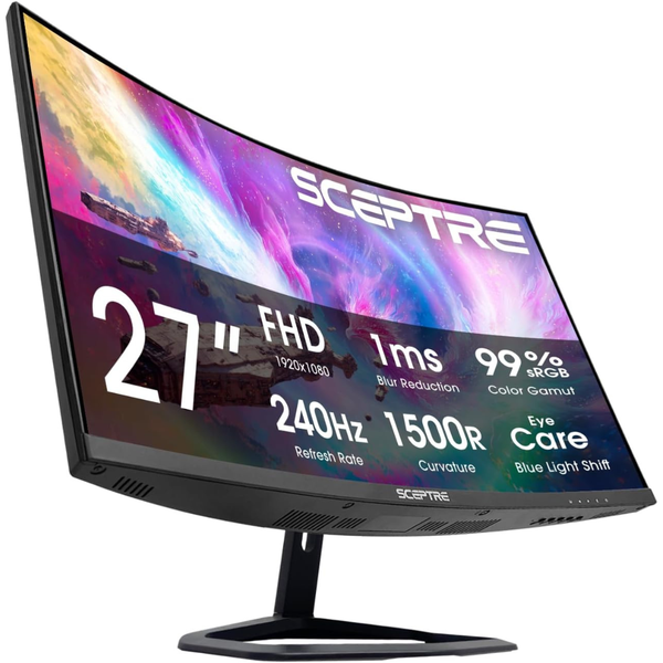 27" Sceptre C275B-FWT240.A1 Curved FHD 240Hz 1ms VA Freesync Gaming Monitor