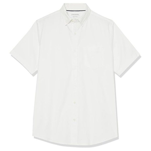 Amazon Essentials Men's Regular Fit Short Sleeve Stretch Oxford Shirt