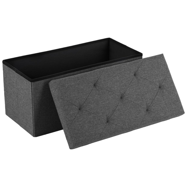 Dumos 30" Foldable Storage Ottoman Bench, Support 660lbs
