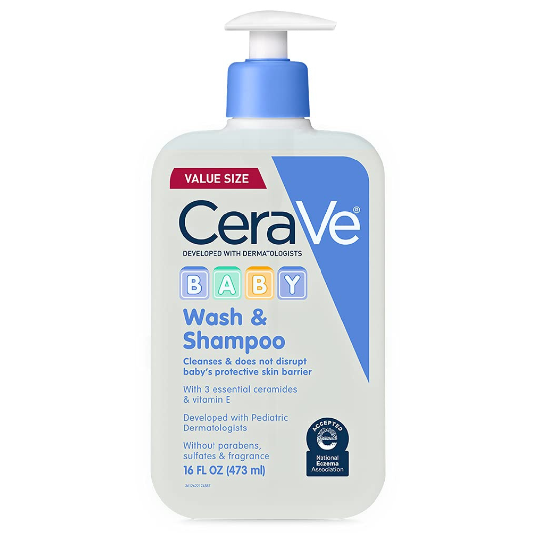 16oz CeraVe Baby Gentle Bath Wash And Shampoo