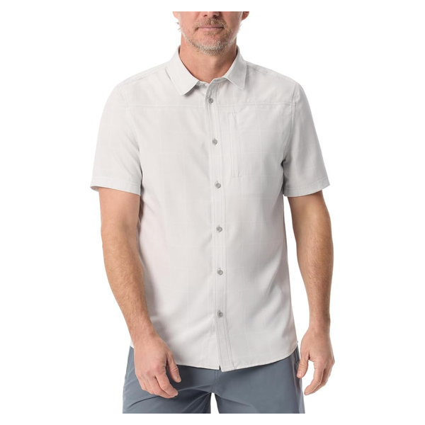 Men's UV Protection Cationic Button Up Short Sleeve Shirt