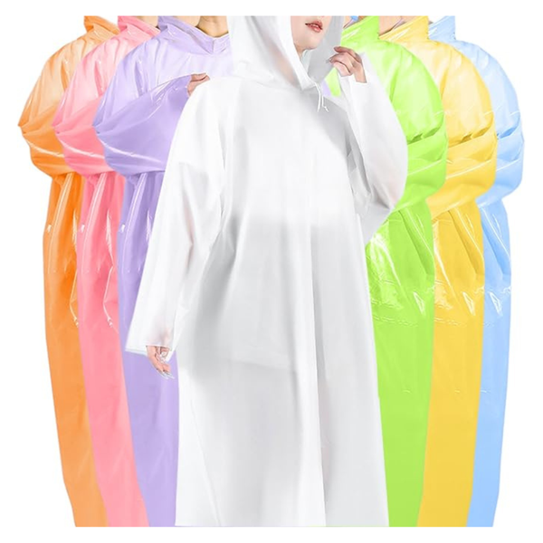 7-Pack Disposable Emergency Rain Poncho