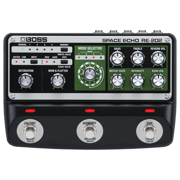BOSS RE-202 Space Echo Tape Echo Delay Reverb Effects Pedal