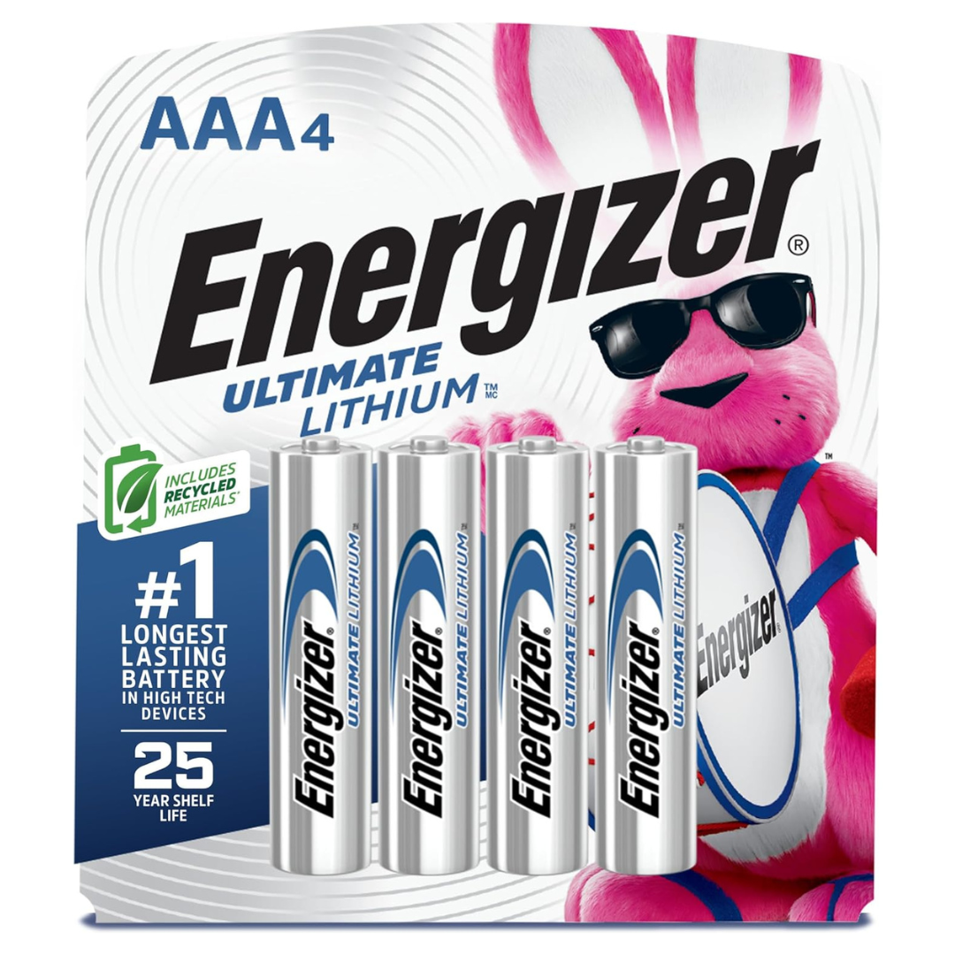 4-Pack Energizer Ultimate Lithium AAA Batteries