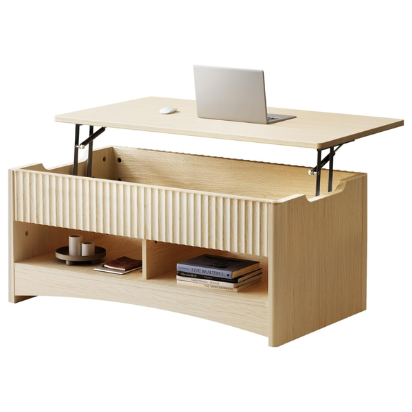 Marsail Modern Lift Top Coffee Table W/ Open & Hidden Storage
