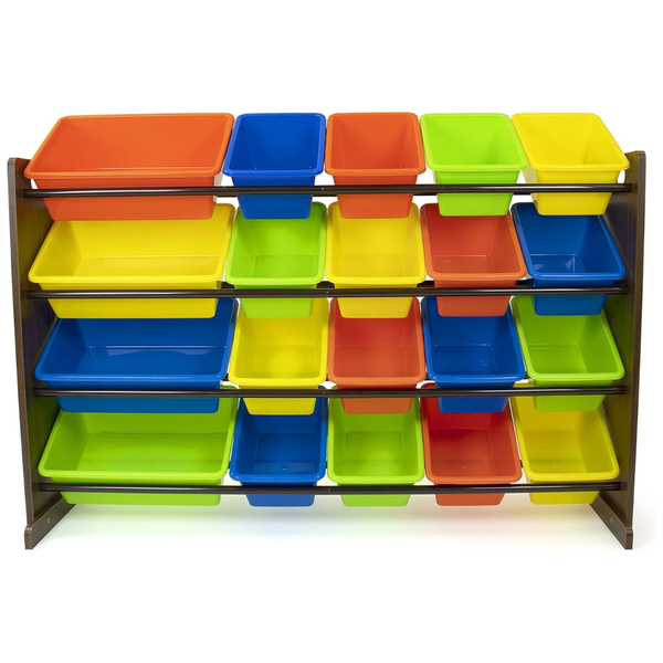 Humble Crew Extra-Large Toy Organizer With 20 Plastic Bins