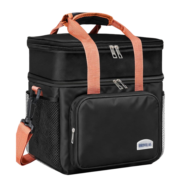 12L Double Deck Soft Leakproof Insulated Lunch Bag