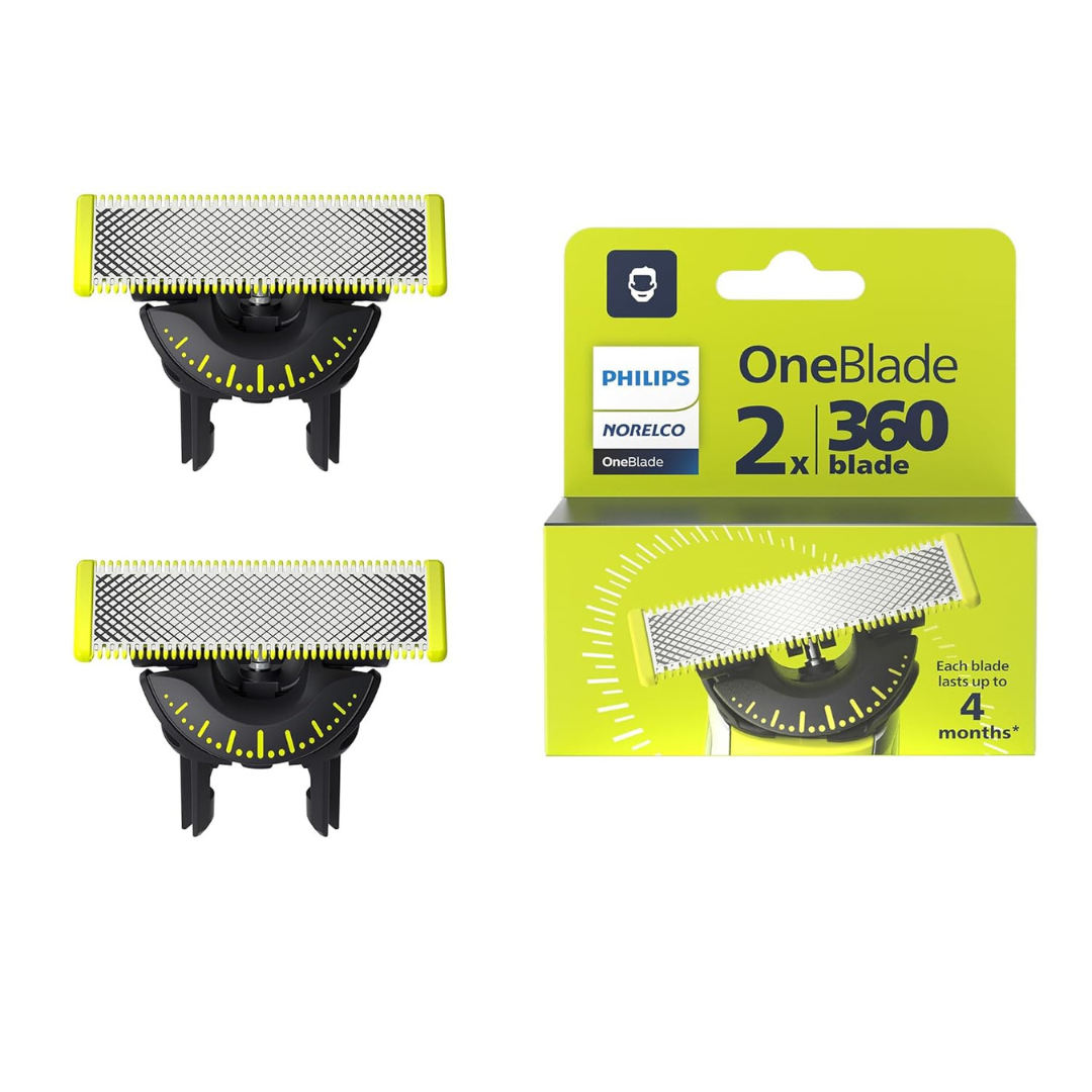 2-Pack Philips Norelco OneBlade 360 Replacement Blades