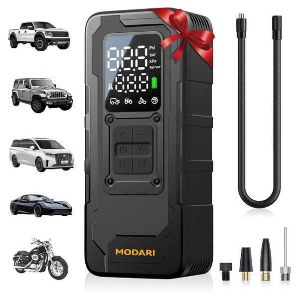 Portable Tire Inflator Air Compressor With Digital Gauge