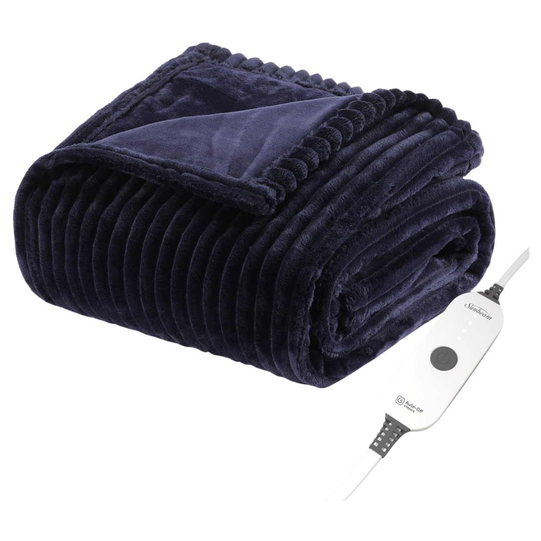 Sunbeam 50" x 60" Royal Posh Velvet Heated Throw Electric Blanket