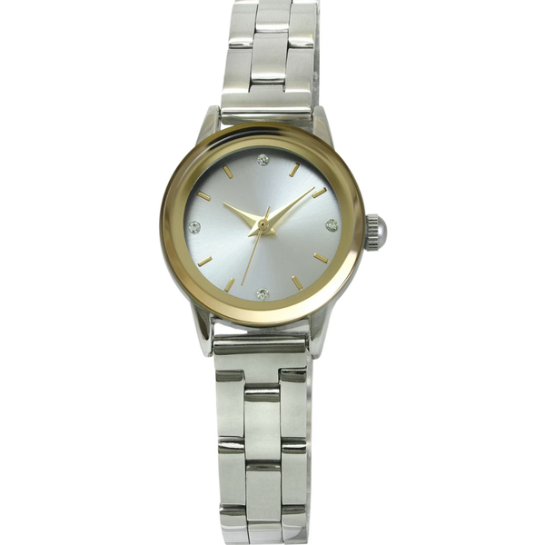 Time & Tru Ladies 22mm Stainless Steel Bracelet Watch