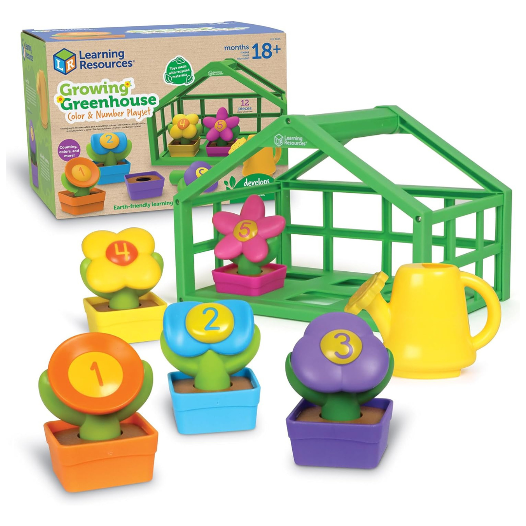 12-Pieces Growing Greenhouse Color & Number Playset