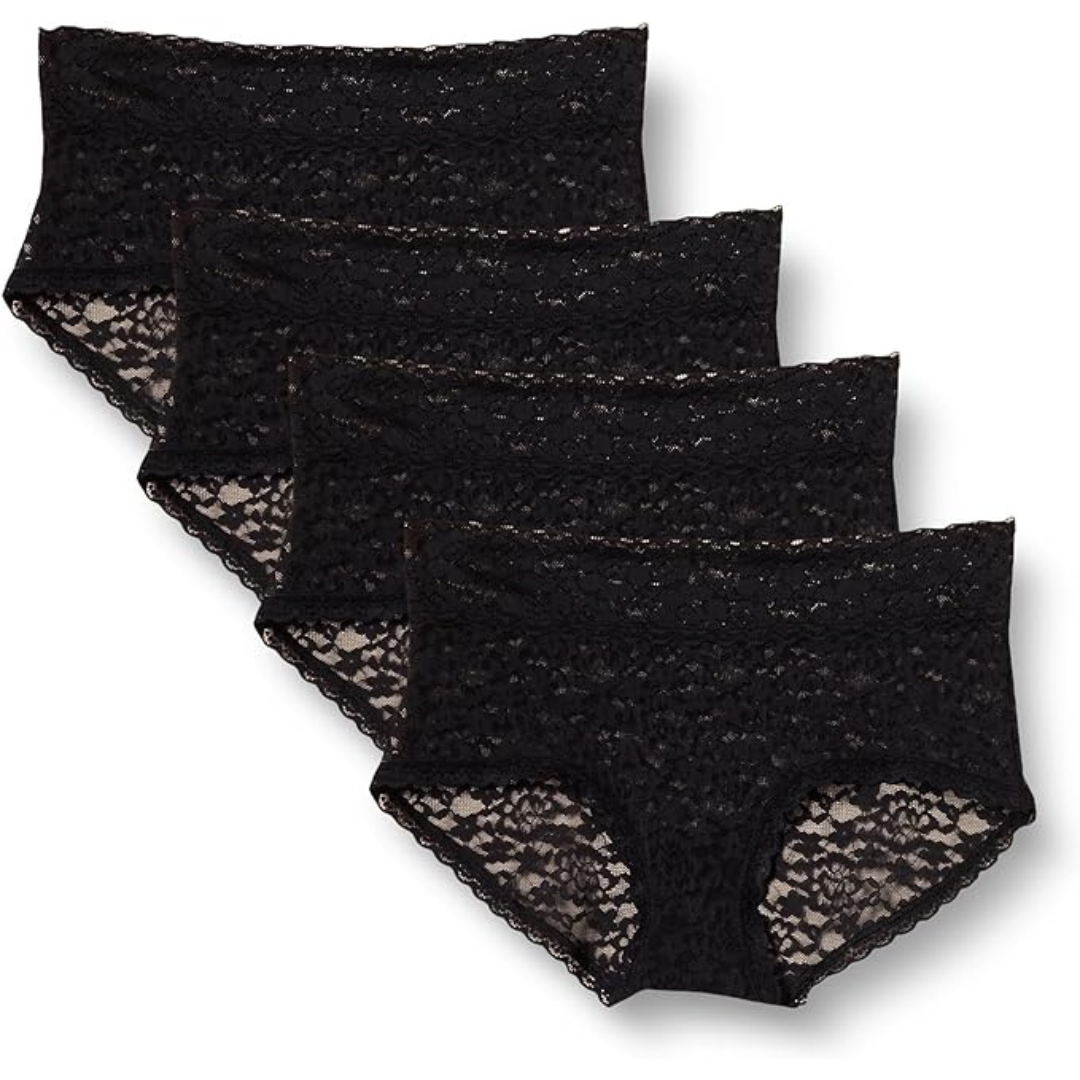 4-Pack Amazon Essentials Women's Lace Stretch Hipster Underwear