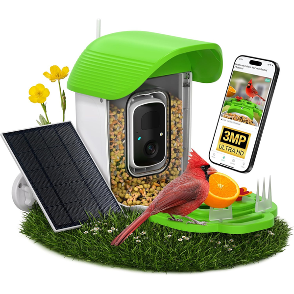 Solar-Powered Smart Bird Feeder With AI Camera