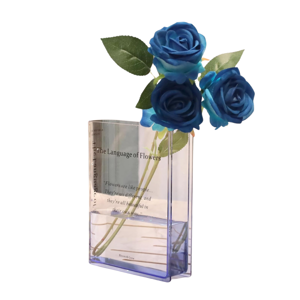 Book-Shaped Acrylic Flower Vase