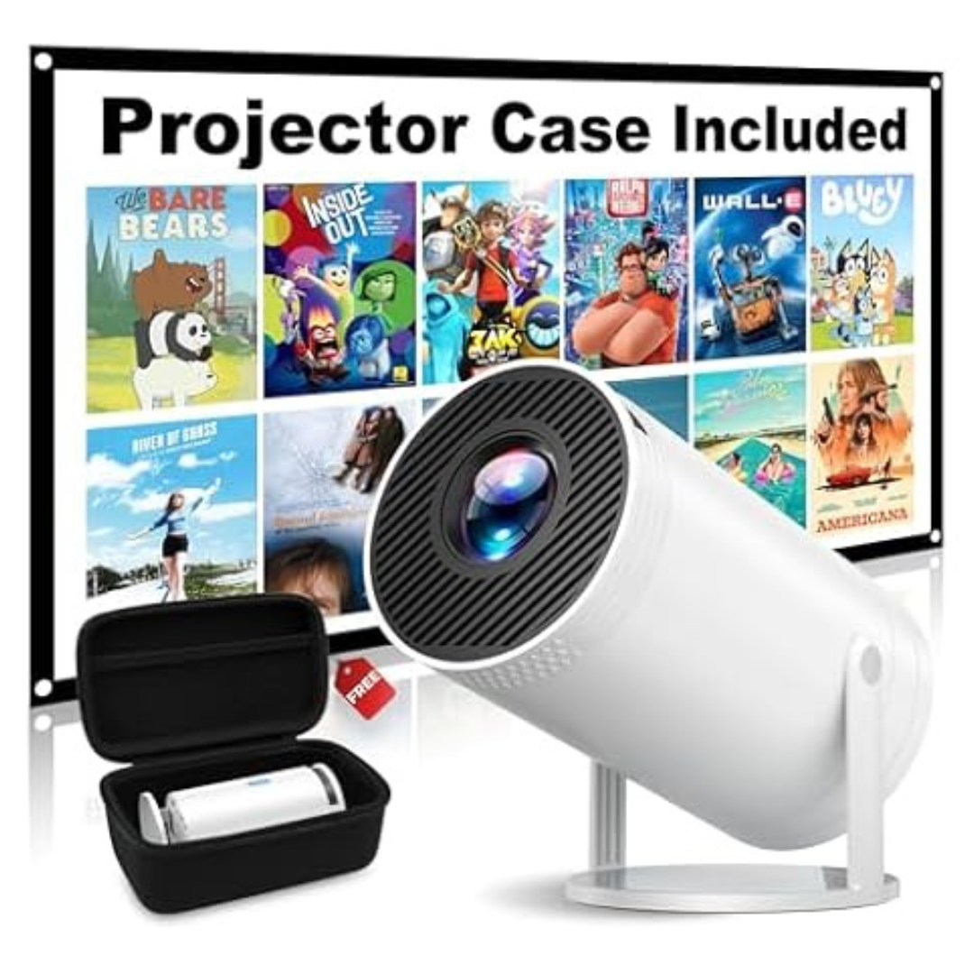 Mini 1080P Portable Projector With Carrying Case