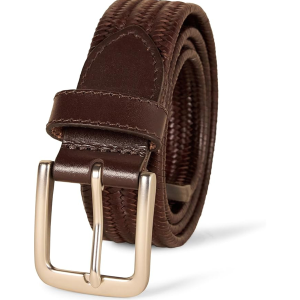 Amazon Essentials Men's Tubular Stretch Weave Belt