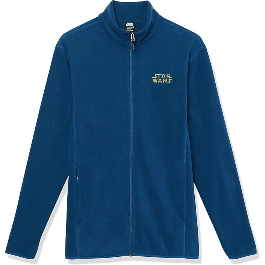 Disney Star Wars Men's Polar Fleece Full-Zip Mock Jacket