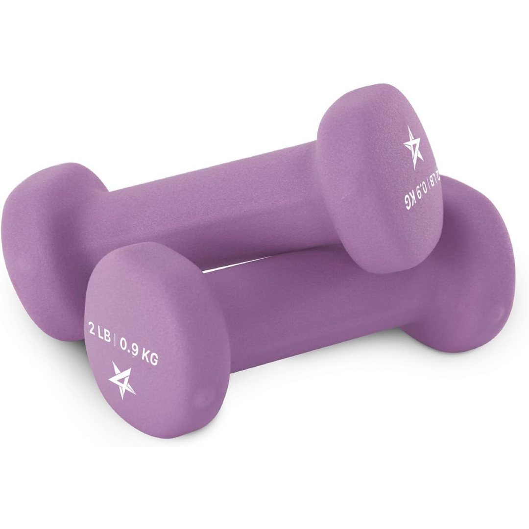 Set of 2 Yes4All Non-Slip Hexagon Neoprene Dumbbell Set