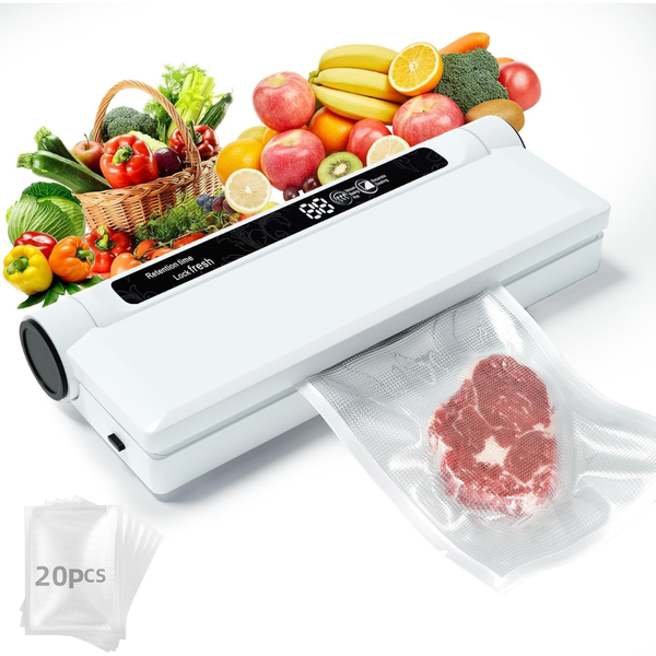 75KPA Dry/Wet Food Vacuum Sealer Machine w/ 20 Vacuum Sealer Bags