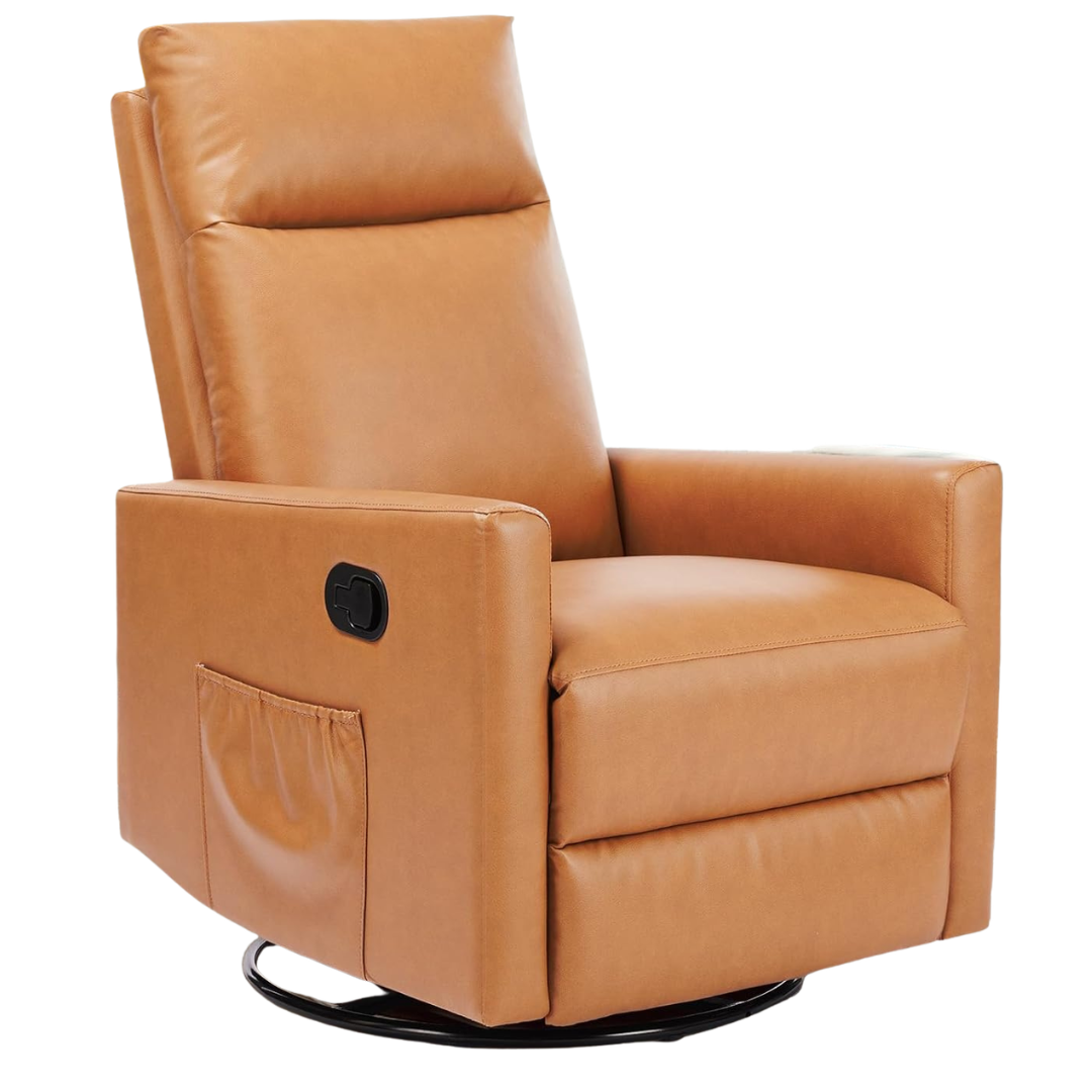 Sweetcrispy High Back 360 Swivel Recliner Chair