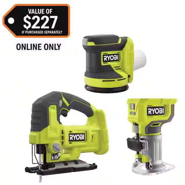 Ryobi One+ 18V Cordless 3-Tool Combo Kit