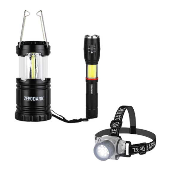 3-Piece Battery Powered LED High Lumens Lighting Set