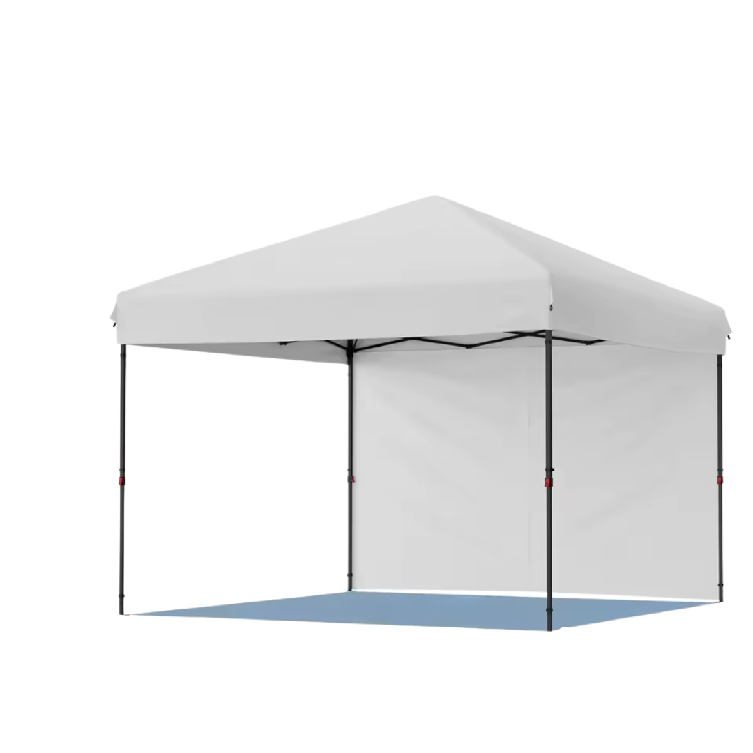 10' x 10' Heavy Duty Pop Up Canopy Tent W/ 1 Removable Sidewall