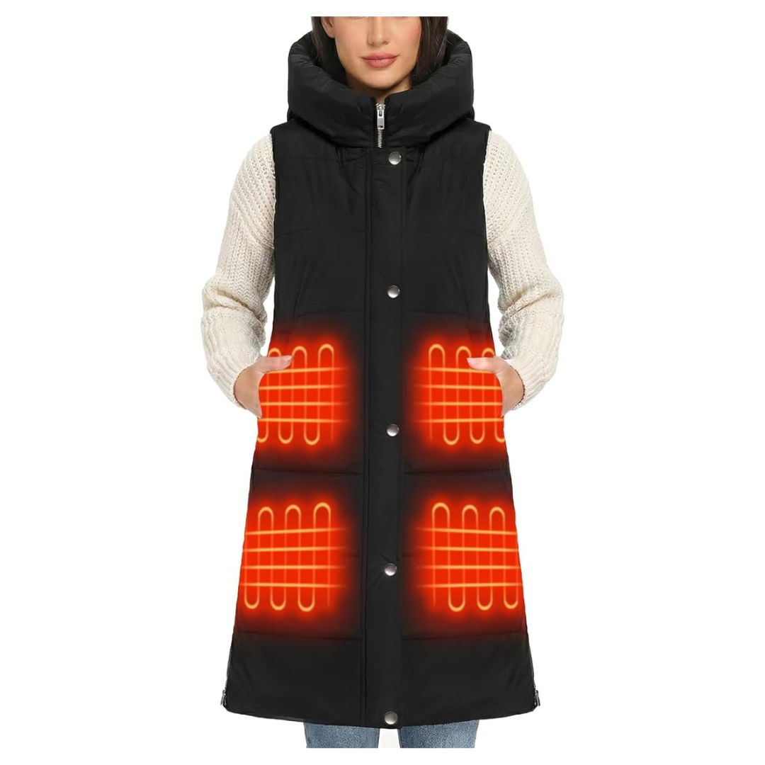Heekpek Women's Long 6-Zone Heated Vest