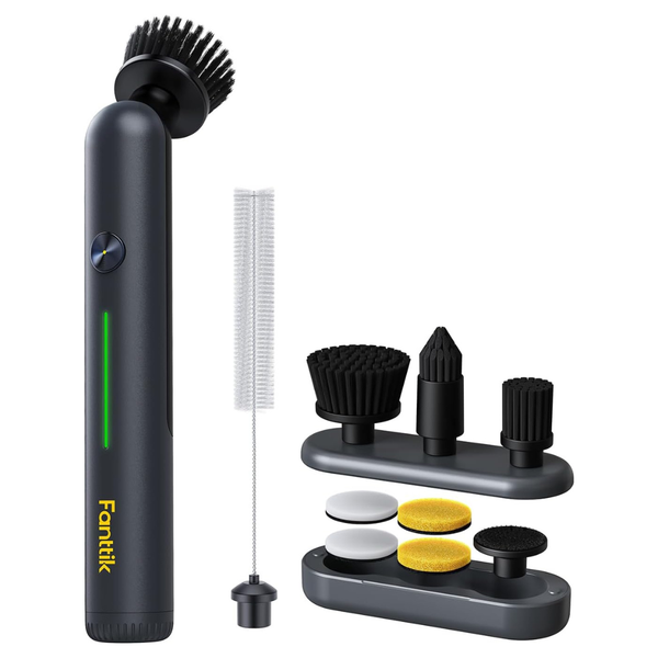 Fanttik G9 Nano Electric Cordless Spin Scrubber W/ 8 Replaceable Heads