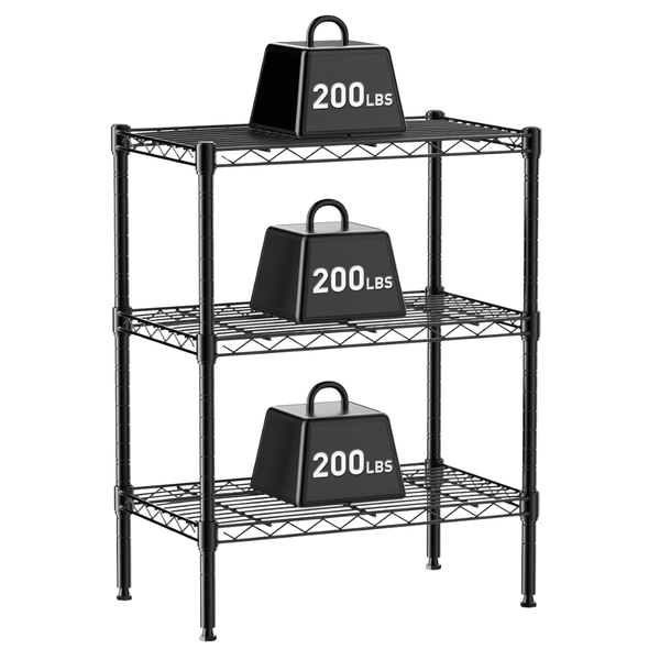 Dumos 3-Tier Heavy Duty Metal Wire Storage Shelves