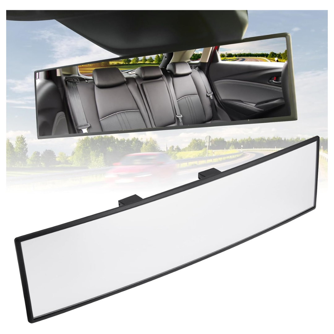 11.81" Universal Clip-on Wide Angle Rear View Mirror