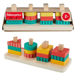 13-Piece Fisher-Price Kids Wood Toddler Toy Shape Stacker