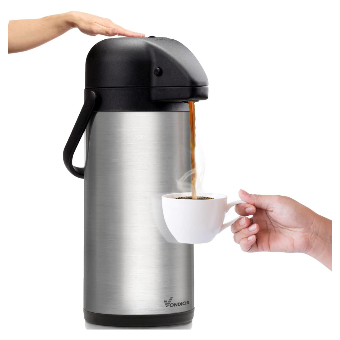 102oz Vondior Airpot Insulated Stainless Steel Coffee Carafe With Pump