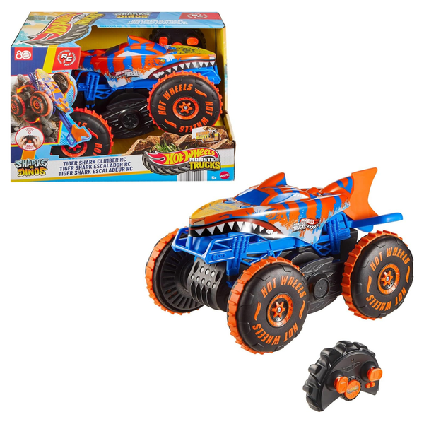 Hot Wheels Monster Truck Tiger Shark Climber Remote Control Vehicle
