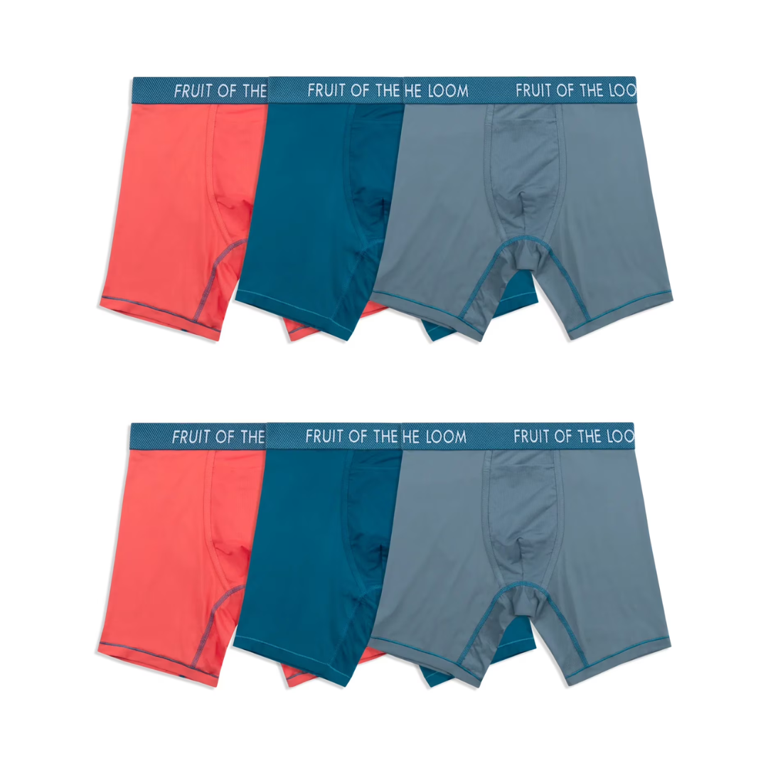 6-Pack Value Bundle Fruit Of The Loom Men's Boxer Briefs (Various)