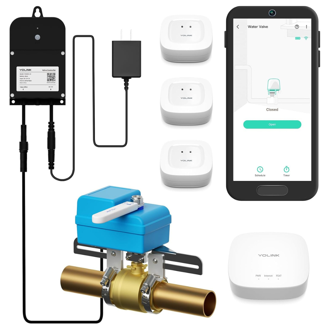 YoLink DIY Automatic Water Leak Detection & Shut-Off Starter Kit