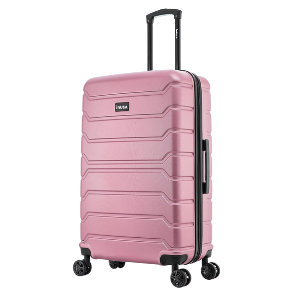 InUSA Trend Lightweight Hardside Checked Spinner Suitcase