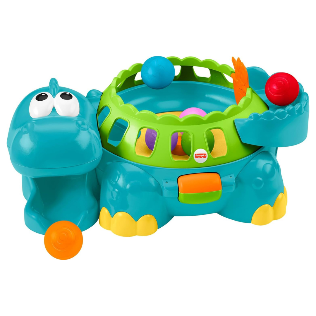 Fisher-Price Baby Crawling Poppity Pop Musical Dino Ball-Popper Toy