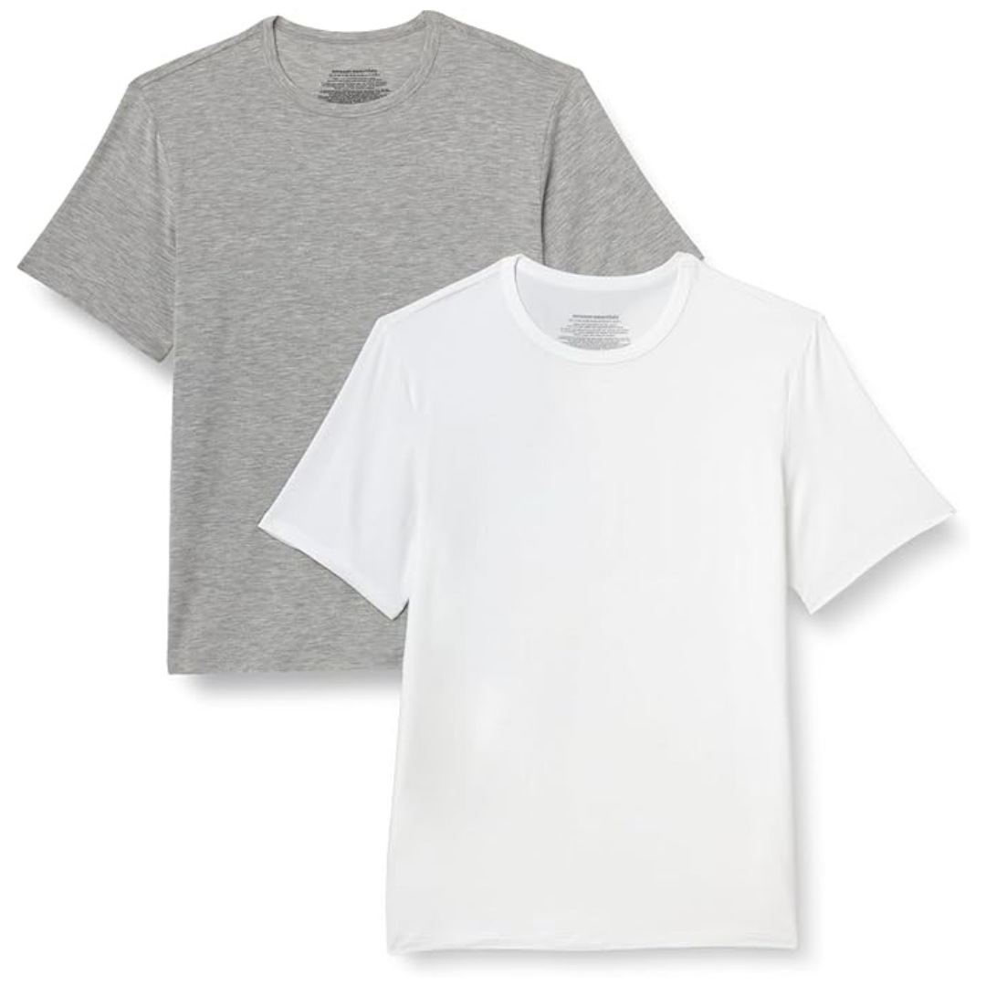 2-Pack Amazon Essentials Short Sleeve Super Soft Undershirt