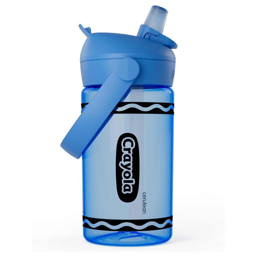 14 oz Kids Lightweight Crayola Flip Straw Water Bottle