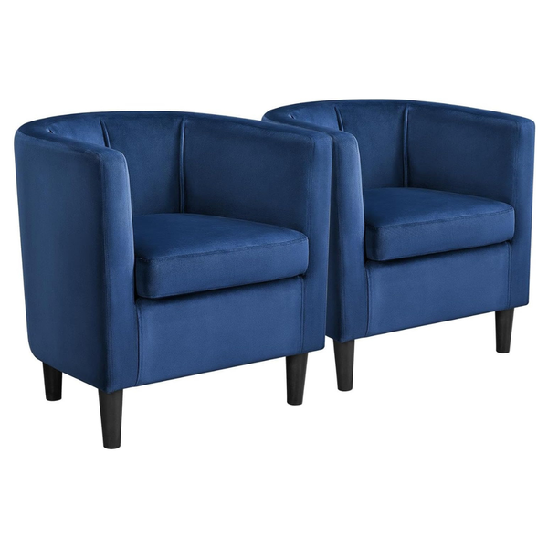 Set of 2 Yaheetech Modern & Comfortable Velvet Accent Chair (2 Colors)